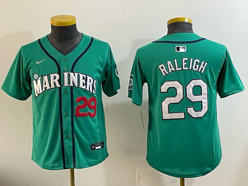 Youth Seattle Mariners #29 Raleigh Green Game 2026 Nike MLB Jersey style 03